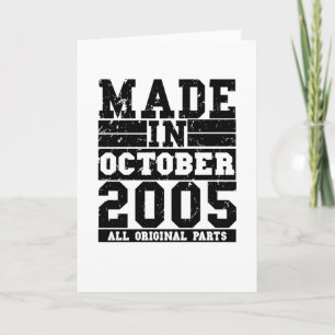 Tarjeta 2005 Birthday october Vintage Saying