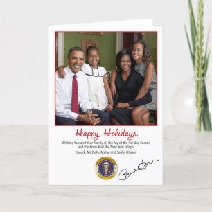 Tarjeta 2010 del día de fiesta de Barack Obama