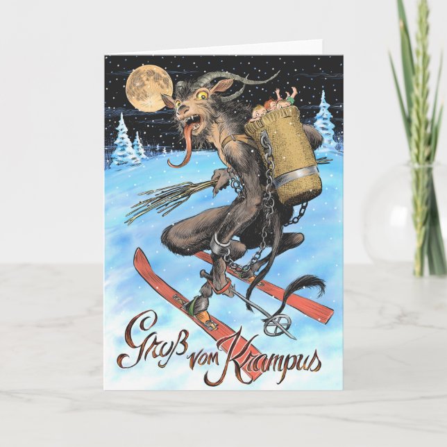 Tarjeta 2017 de felicitación de Krampus (Anverso)