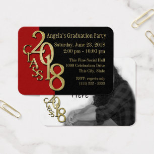 Tarjeta 2018 de la foto de la cartera del fiesta