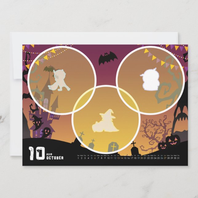 TARJETA 2019カレンダー10月 (Anverso)