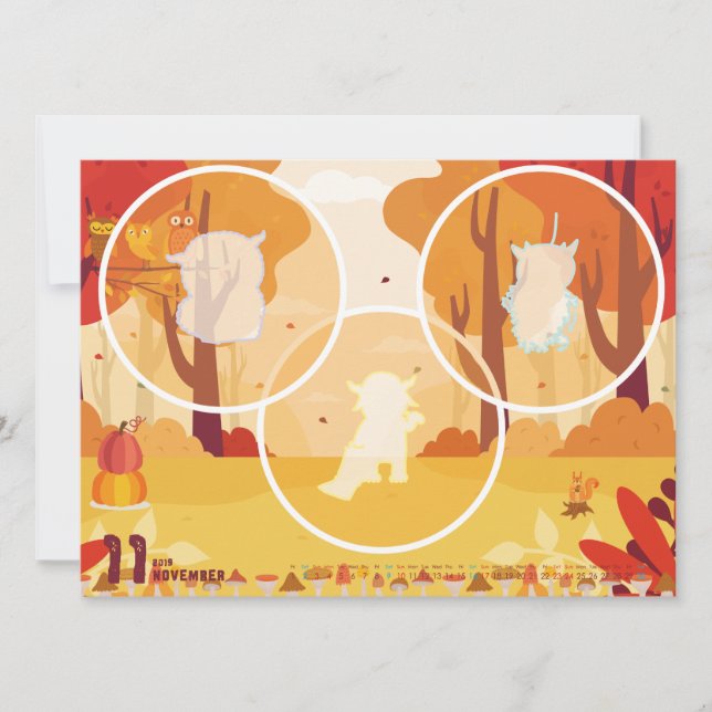 TARJETA 2019カレンダー11月 (Anverso)