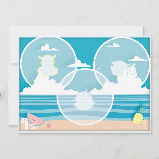 TARJETA 2019カレンダー7月 (Anverso)