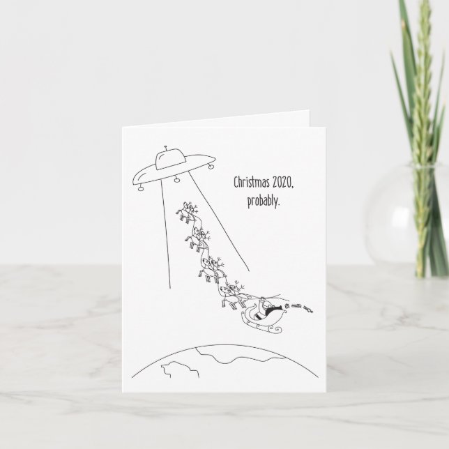 Tarjeta 2020 Navidades divertidos aceptan a extranjeros se (Anverso)