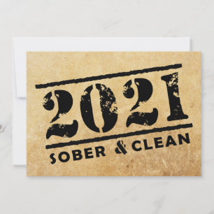 Tarjeta 2021 Sober y Recuperación Limpia Sobriedad Fomento