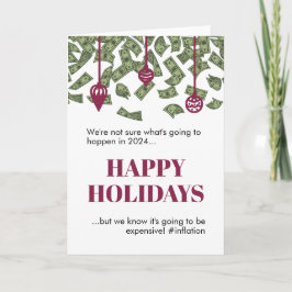 Tarjeta 2022 Navidades de la inflación en efectivo