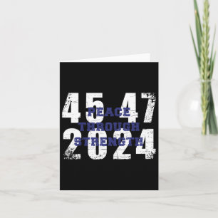 Tarjeta 2024 45 47 America First Maga Guay Vintage Unique