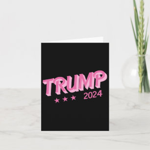 Tarjeta 2024 - Divertidas Letras Burbuja Rosadas de Donald