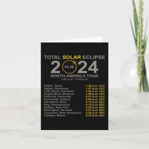 Tarjeta 2024 Eclipse Solar Total 8 De Abril Ruta Del Eclip