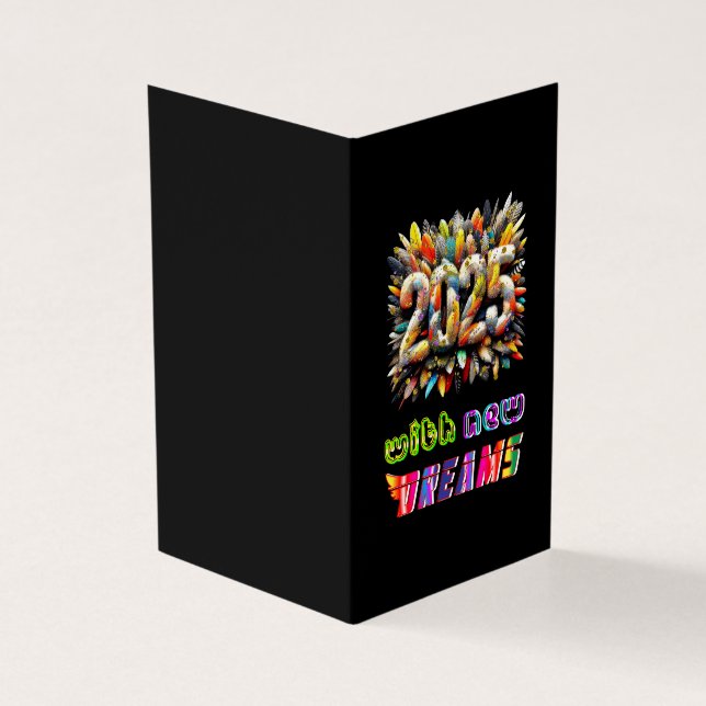 Tarjeta 2025 con nuevos sueños (Exterior)