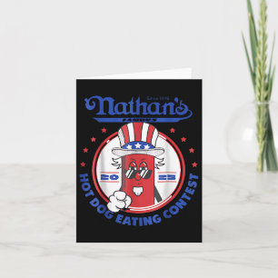 Tarjeta 2025 Funny Nathans Famous 2025 Hot Dog Eating Cont