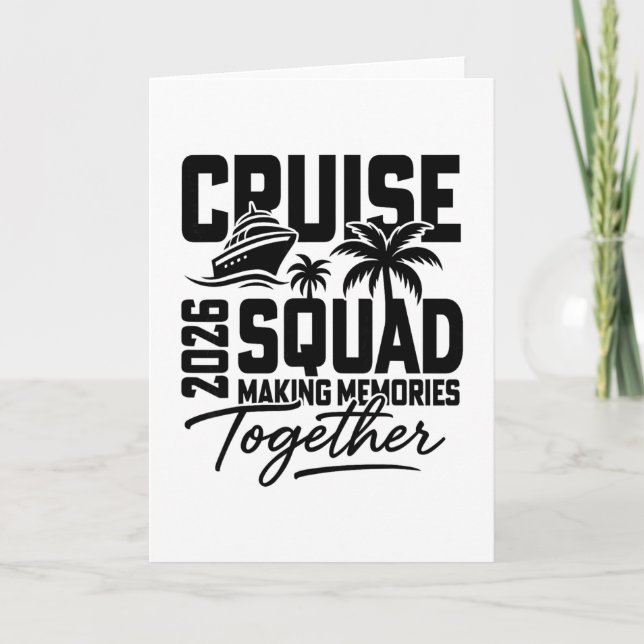 Tarjeta 2026 Cruising Cruise Making Memories Together Fami (Anverso)