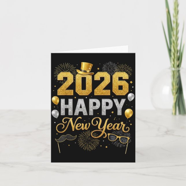 Tarjeta 2026 New Years Eve For Womens Men Mom Kids Happy N (Anverso)