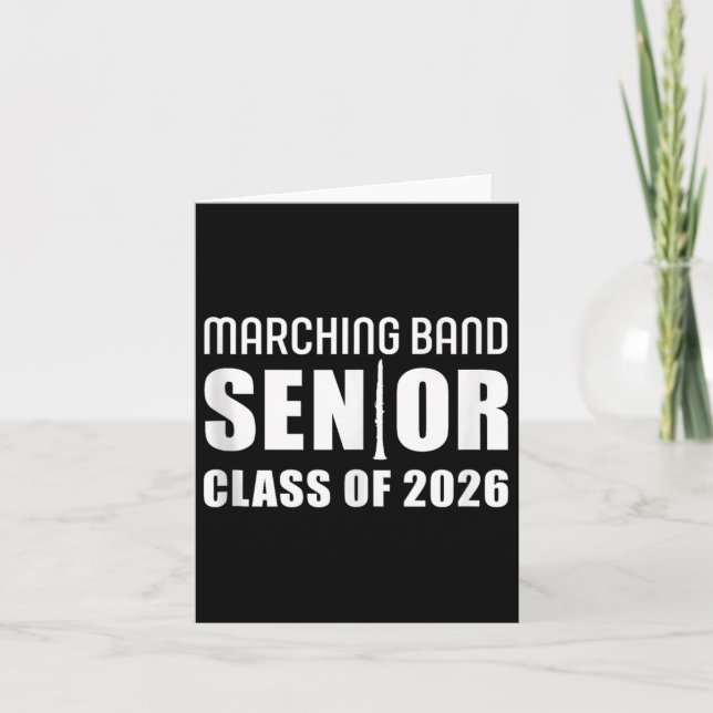 Tarjeta 2026 Senior Clarinet Player Cl Of 2026 Marching Ba (Anverso)