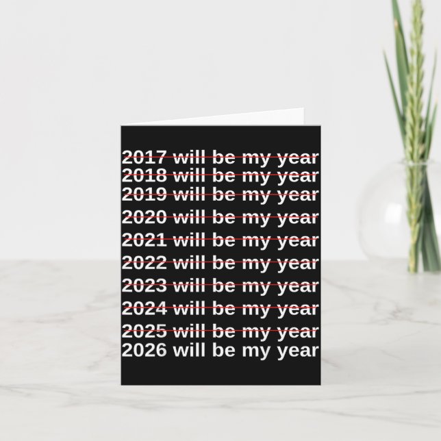 Tarjeta 2026 Será Mi Año Divertido Humor Año Nuevo.cita  (Anverso)