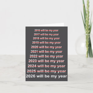 Tarjeta 2026 Será Mi Año Divertido Humor Citación de Año N