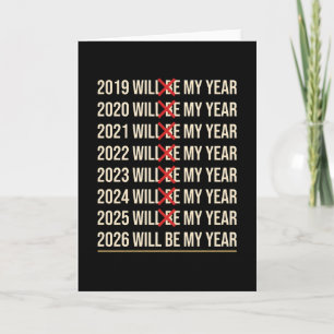 Tarjeta 2026 Será Mi Año Humor Divertido Cita de Año Nuevo
