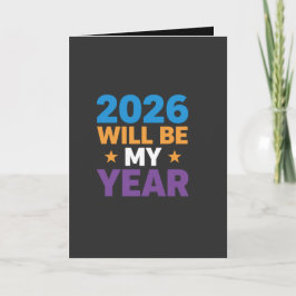 Tarjeta 2026 Será Mi Año Inspirador Nuevos Comienzos