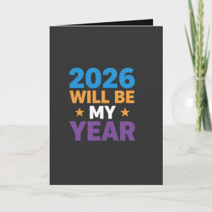 Tarjeta 2026 Será Mi Año Inspirador Nuevos Comienzos