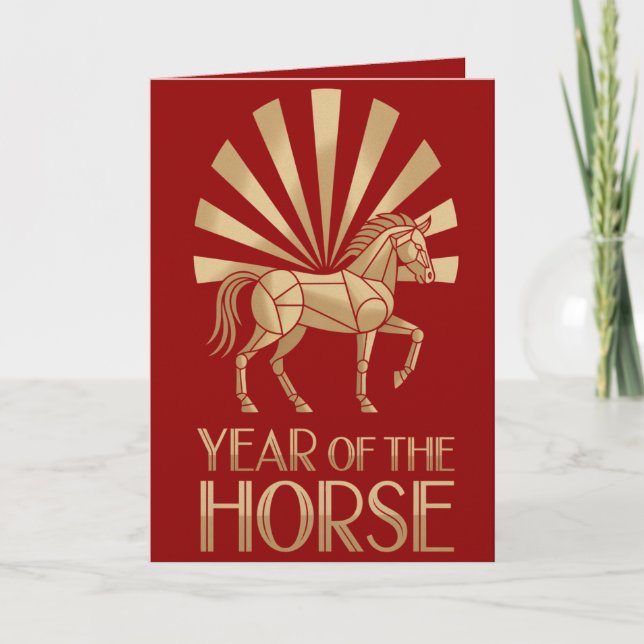 Tarjeta 2026 Year of the Horse Chinese Card (Anverso)