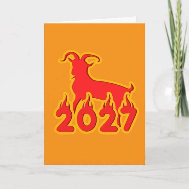 Tarjeta 2027 Año del Caballo de Fuego (Anverso)