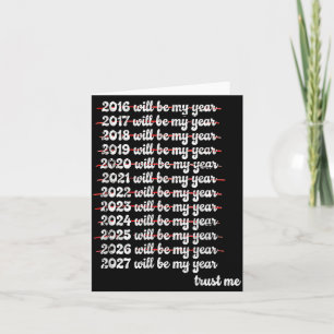 Tarjeta 2027 Será Mi Año Procrastinación Resolución de Año