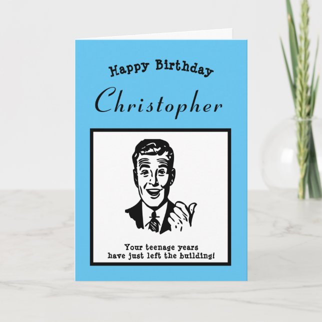 Tarjeta 20.ª Personalizado Retro Funny Personalizado (Anverso)
