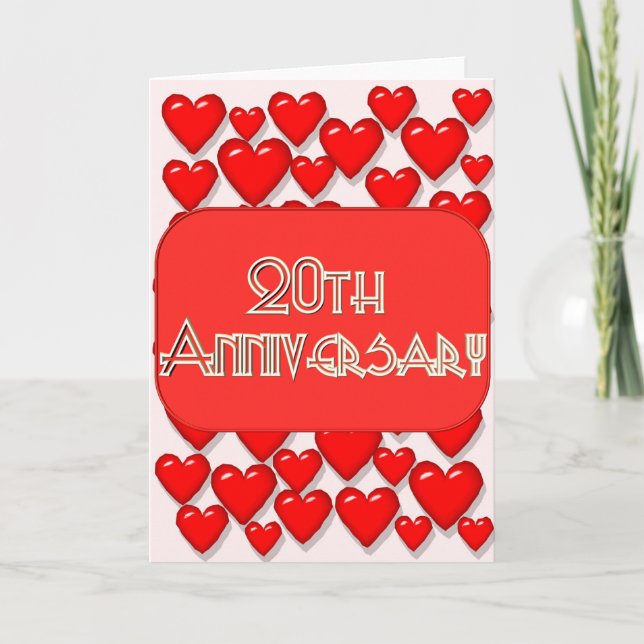 Tarjeta 20.º Aniversario Boda (Anverso)