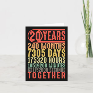 Tarjeta 20.º Aniversario Boda Su Pareja Correspondiente