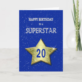 Tarjeta 20.º cumpleaños de una superestrella