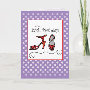 Tarjeta 20.º Día de los Zapatos Rojos