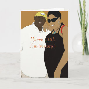 Tarjeta 20 aniversario de bodas