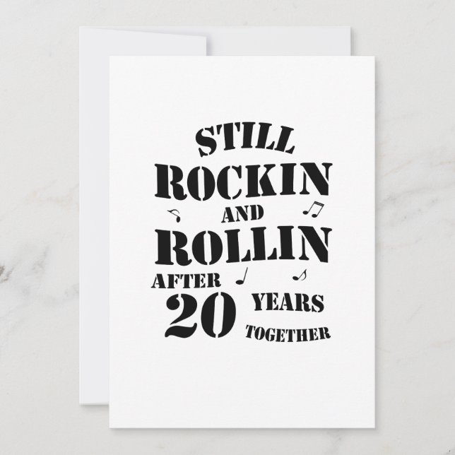 Tarjeta 20° Aniversario - Regalo de parejas de 20 años (Anverso)