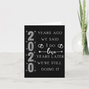 Tarjeta 20 años de aniversario de bodas. Dijimos que sí. S