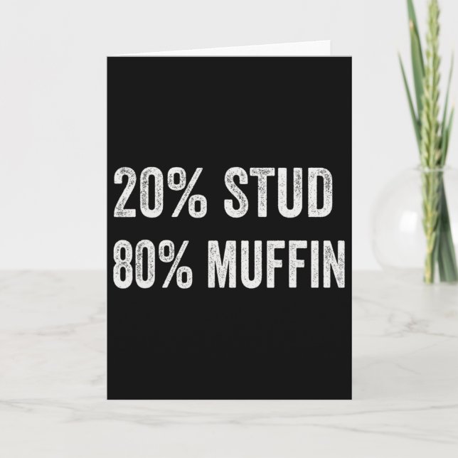 Tarjeta 20% Semental 80% Muffin Dicho divertido de San Val (Anverso)