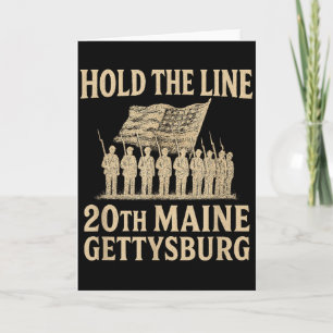 Tarjeta 20th Maine Mantengan La Línea – Tributo a Gettysbu