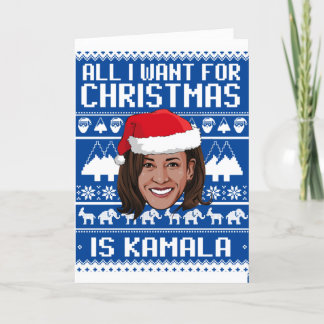 Tarjeta 20x28 Todo lo que Quiero para Navidad es Kamala -w