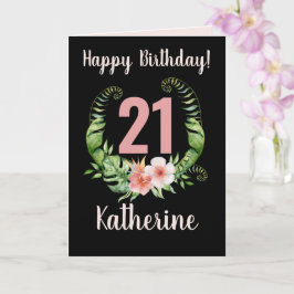 Tarjeta 21.ª denominación de Chica floral negro