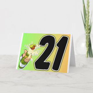 Tarjeta 21.ª mercancía de cumpleaños