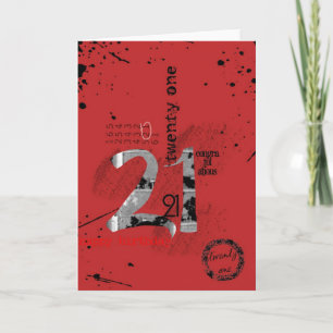Tarjeta 21.º cumpleaños
