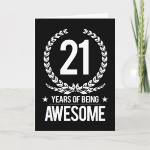Tarjeta 21 Aniversario (21 Años De Ser Increíble)