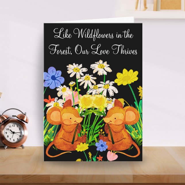 Tarjeta 21° Aniversario - Amor en los bosques y flores sil (Subido por el creador)