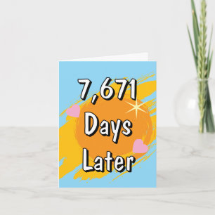 Tarjeta 21° aniversario de bodas en días veintinueve prime