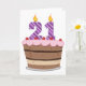 Tarjeta 21 años en el pastel de cumpleaños (Small Plant)