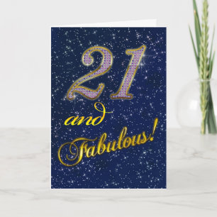 Tarjeta 21 años para alguien Fabuloso