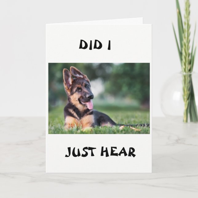 TARJETA *21 CUMPLEAÑOS* EL PERRO ESCUCHÓ TODO AL RESPECTO (Anverso)
