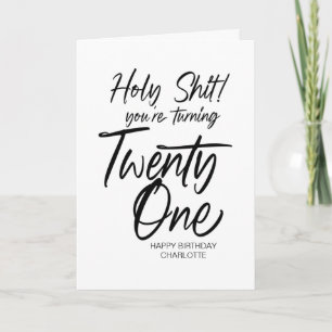 Tarjeta 21 cumpleaños número 21 cumpleaños feliz por ella