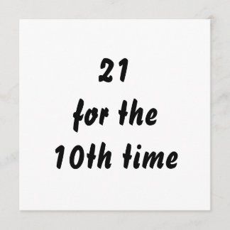 Tarjeta 21 por décima vez. 30.º Cumpleaños. Blanco negro