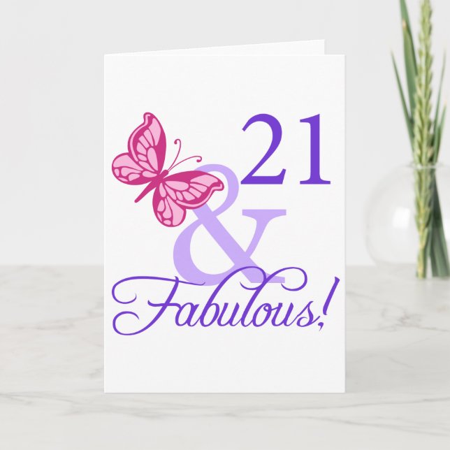 Tarjeta 21 Y Fabuloso Cumpleaños (Anverso)