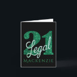 Tarjeta 21 y legal | Mellow Yellow Gold 21st Birthday<br><div class="desc">¡Tener 21 años y finalmente ser legal es un gran hito! Este tema de cumpleaños "21 y legal" inspirado en el grunge glam presenta un falso purpurina con un overlay de guiones para la manera perfecta de celebrar y conmemorar el evento. Para personalizaciones u otros colores, por favor visite JustFharryn...</div>